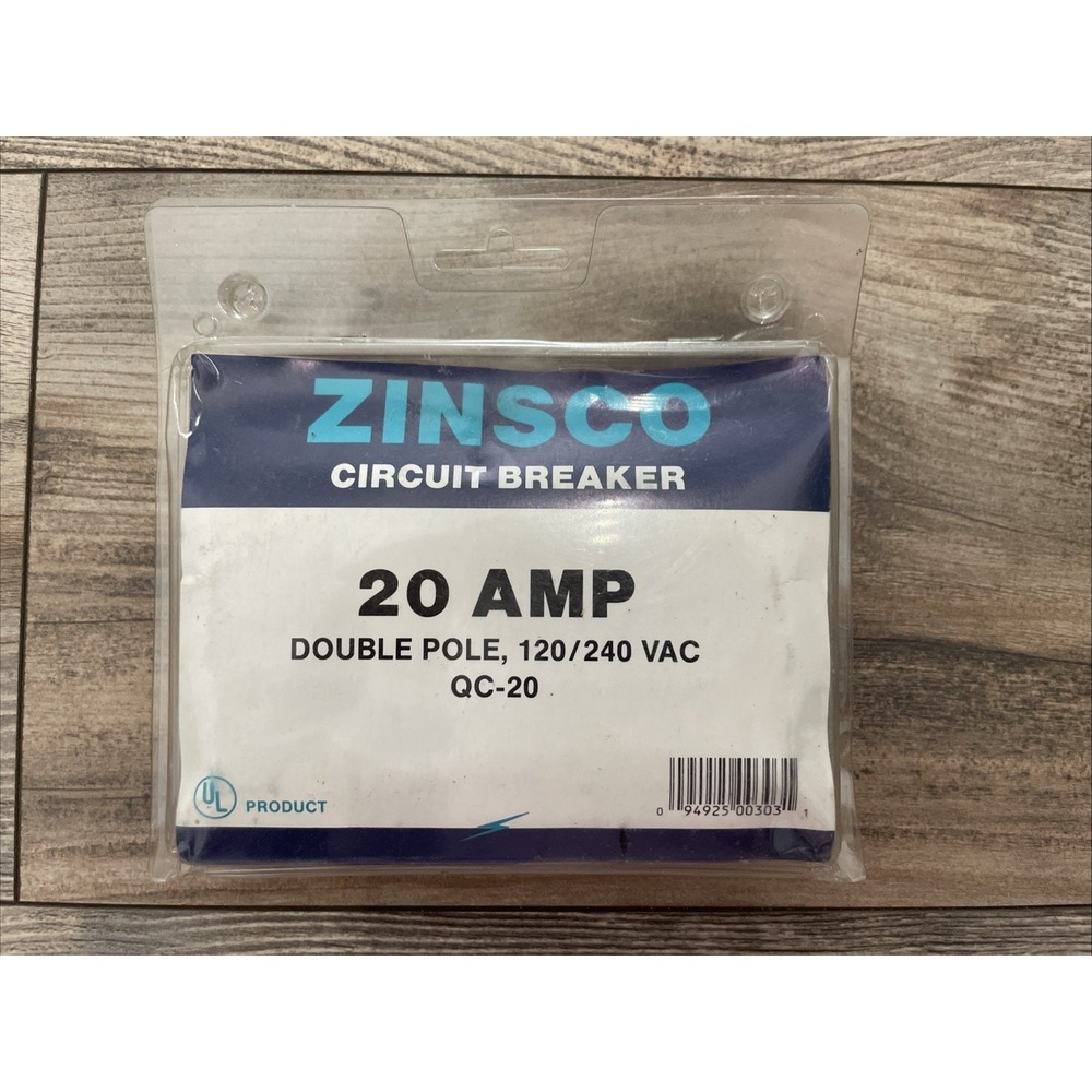 NOS SEALED Zinsco QC20 2 Pole 20A 120/240V Zinsco Circuit Breaker QC-20